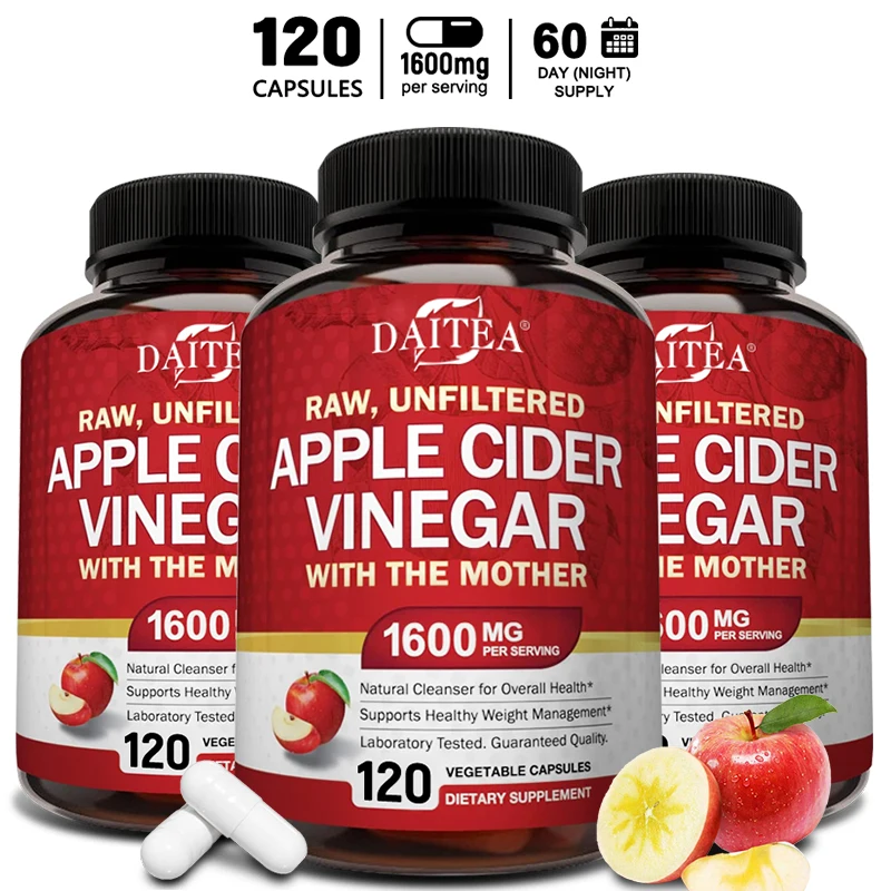 

Apple Cider Vinegar Capsules - The Best Supplement for Healthy Weight Loss, Diet, Keto, Digestion, Detoxification, Immunity