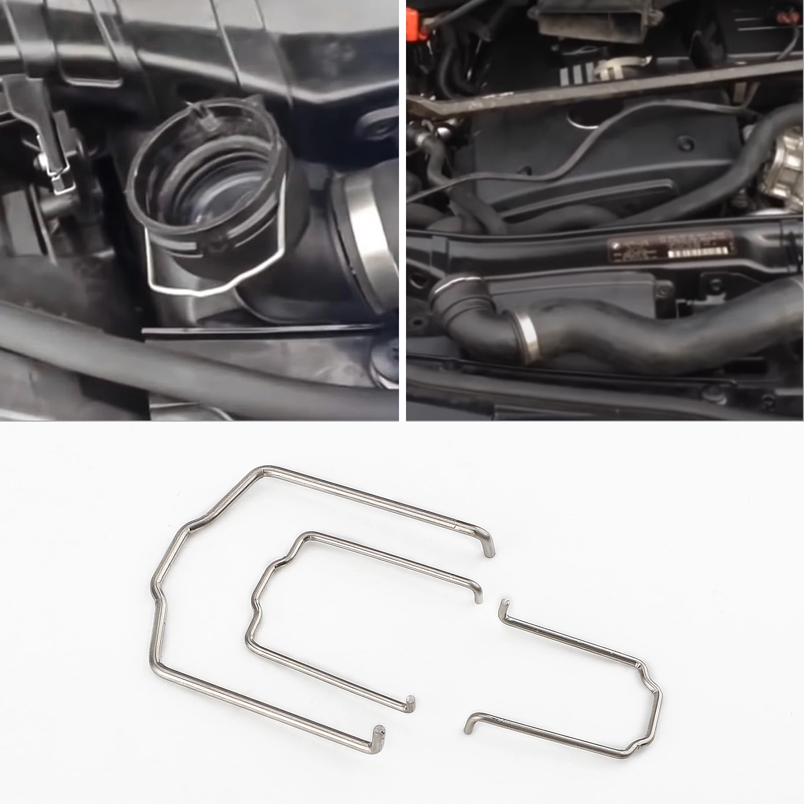 

154 23 Radiator Hose Retaining Spring horse shoe clip clamp Compatible For BMW E39 E38 E60 E90 745Li X5 E46 325i 328i M3 540i