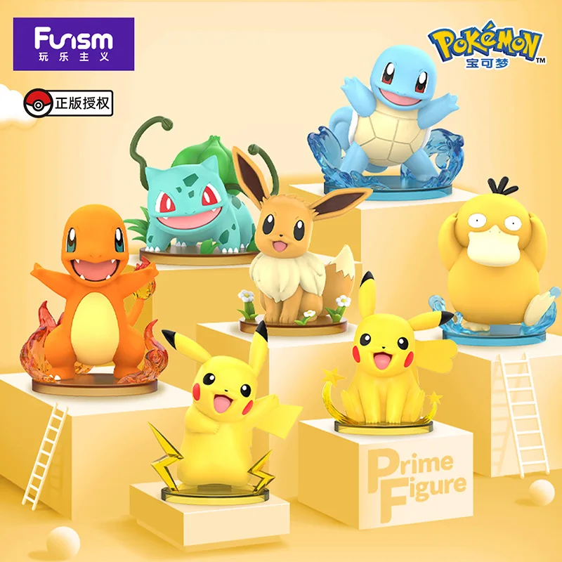 

Funism PokéMon Elf Animation Peripherals Cute Collectible Figure Pikachu Duck Squirtle Charmander Trendy Fun Doll Ornaments Toys