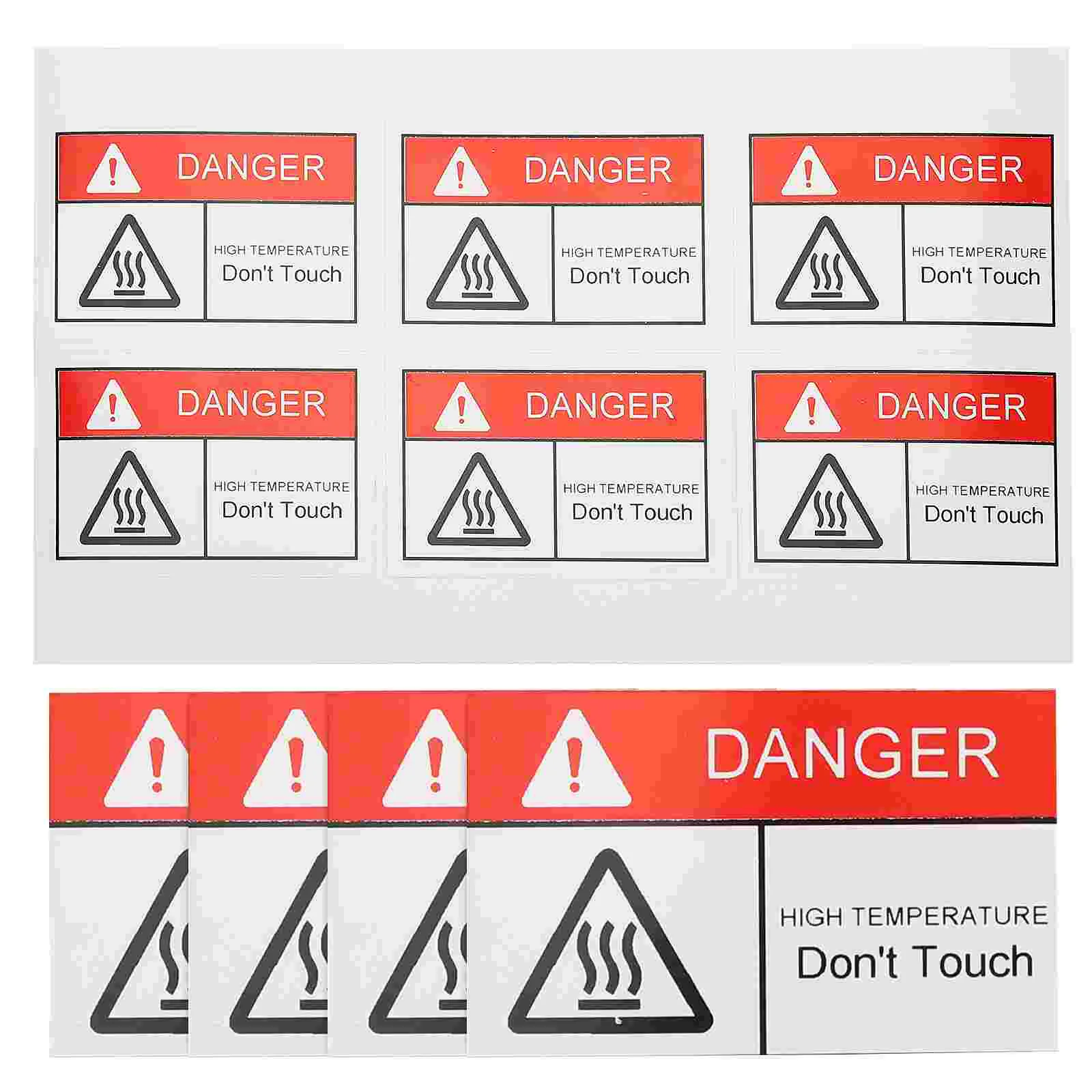 

10 Pcs Labels Watch Out for Heat Stickers Do Not Bend Shipping Caution Hot Surface Warning Touch Sign Water