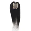 7x10cm Natural Skin Scalp Top Mono Base Toppers 2 Clips in With PU around Virgin Human Hair Women Topper Piece Cover Hairline 5