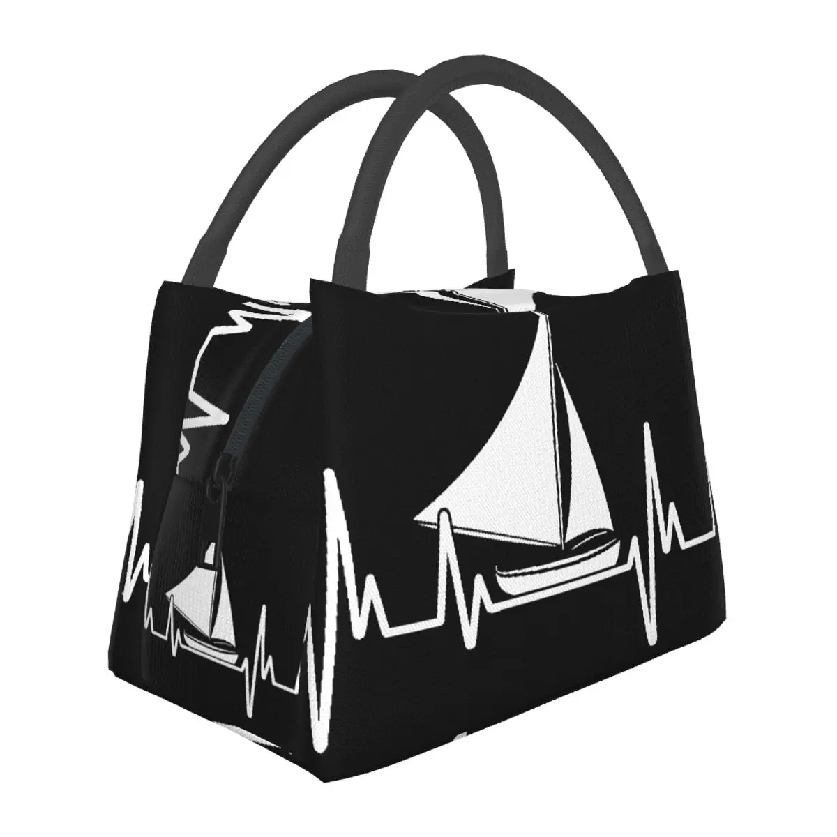 Heartbeat Sailing Sailboat Portable insulation bag for Cooler Thermal Food Office Pinic Container