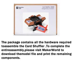 3D Printing DIY Creative Kit with LED Light and Wireless Mouse Charger - Unique Gifts & Hardware Accessories - 1pcs (Card shuffler)