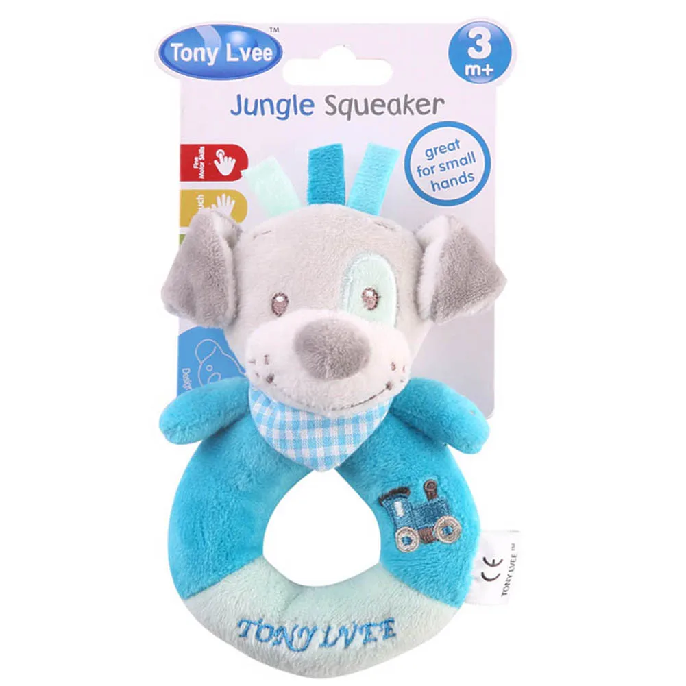 

Baby Adorable Hand Bells Cartoon Soft Plush Rattles Handle Toy for Kids Soft Cute Children Kids Baby Infant Plush Rattles Handle