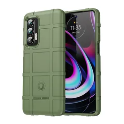 Heavy-Duty Shockproof Matte Rubber Phone Case - Sleek Silicone Shield for Moto Edge 5G UW (Green)