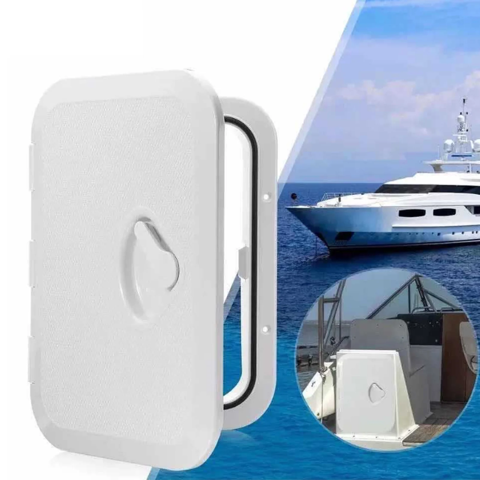 Trappe D'accès Rectangulaire Pour Pont De Bateau - Blanc - 9,57" X 23,9" - Neuf Avec étiquettes