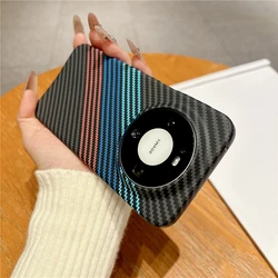 Magnetic Carbon Fiber Texture Phone Case with Wireless Charging Capability for Huawei Mate 80 (BMW)