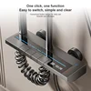 Grey Piano Button Ambient Light Bathroom Shower Full Set Digital Display Shower System Sets Rain Faucets Shower Head 2