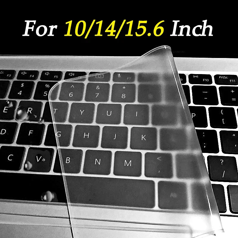 Universal Waterproof Laptop Keyboard Covers Silicone Protective Film 10/14/15.6 Inch Transparent Films for MacBook Notebook