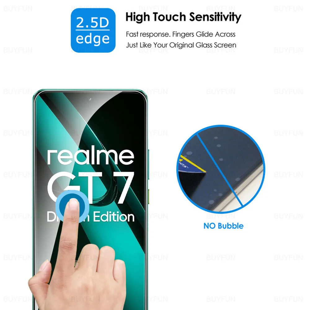 Premium Tempered Glass Screen Protector - 4 Pack for RealmeGT7 Dream Edition