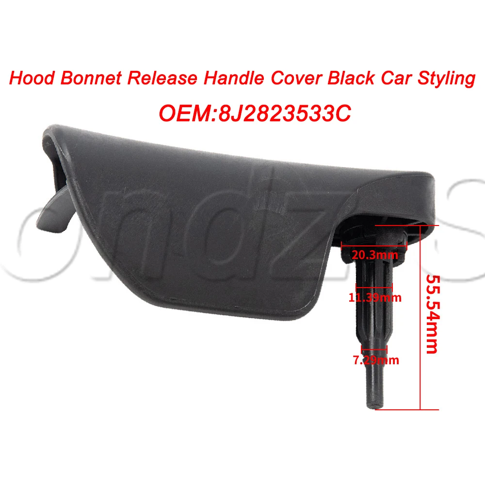 Hood Latch Handle Set FOR AUDI TT MK2 2007-2014 RHD HOOD BONNET RELEASE HANDLE BRACKET AND Black Styling Car Cover 8J2823633C 8J2823533C