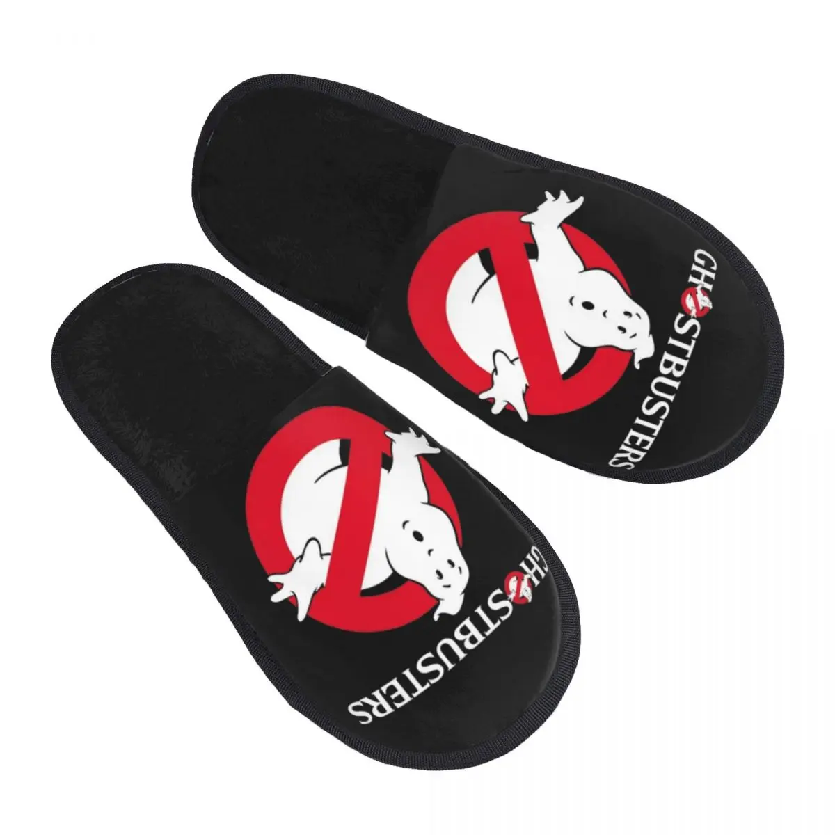 

Custom Print Women Ghostbusters Logo House Slippers Cozy Warm Comedy Film Memory Foam Fluffy Slipper Indoor Outdoor Shoes
