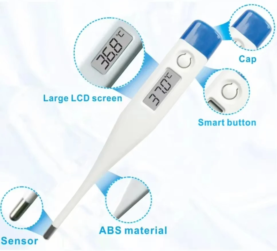 Digital Thermometer Clinical Oral Underarm Rectal Test Baby Adult Fever Temperature Basal Rigid Tip 1 PC digital thermometer