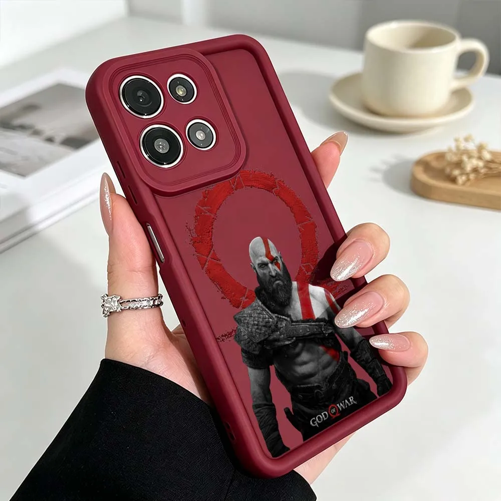 Anime God of War Kratos Silicone Phone Case - Fusion Eye Ladder Design