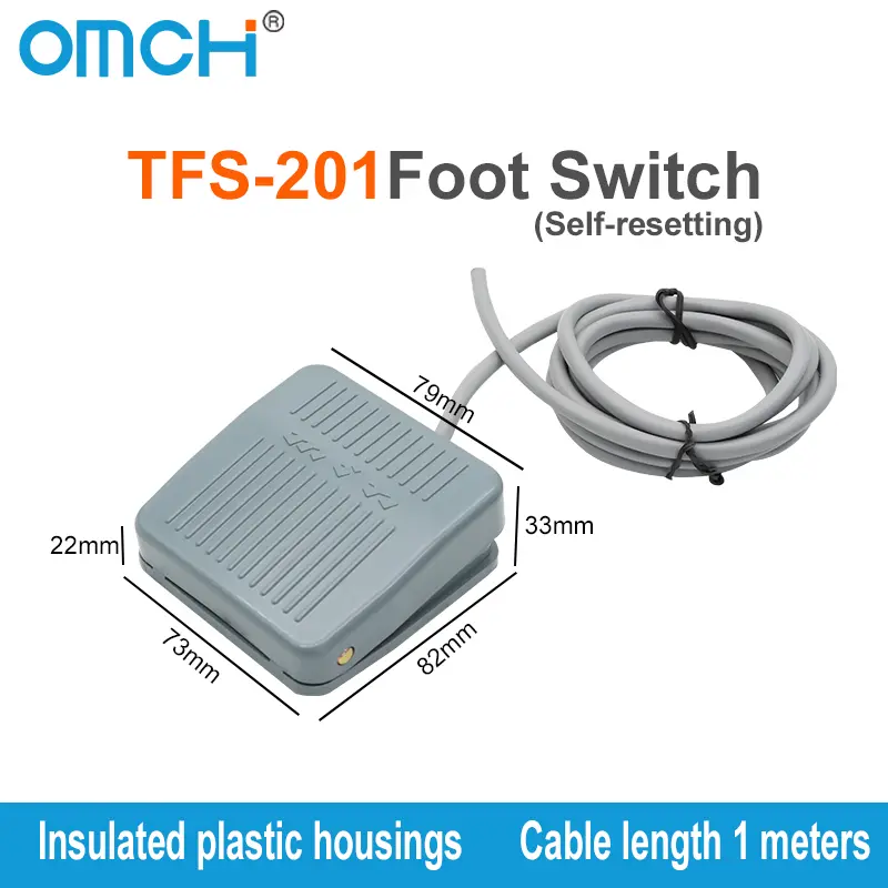 OMCH Foot Switch TFS201 Foot Switch LT4 Pedal Switch with Cable EKW-5A- B machine control switches - Image 9