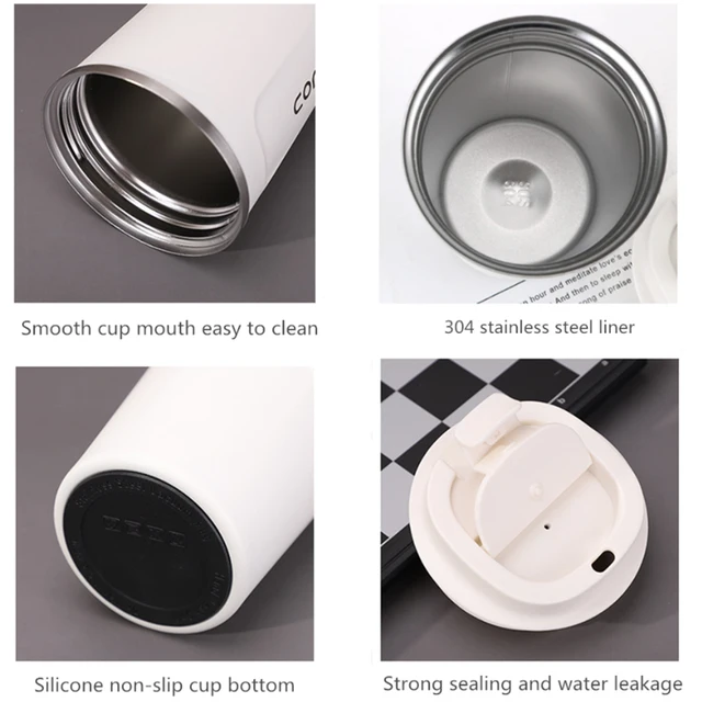 380/510ML Coffee Mug for Tea Water Coffee Car Thermos Mug Leak_Proof Travel Thermo Cup Double Stainless Steel Thermo Cafe 5