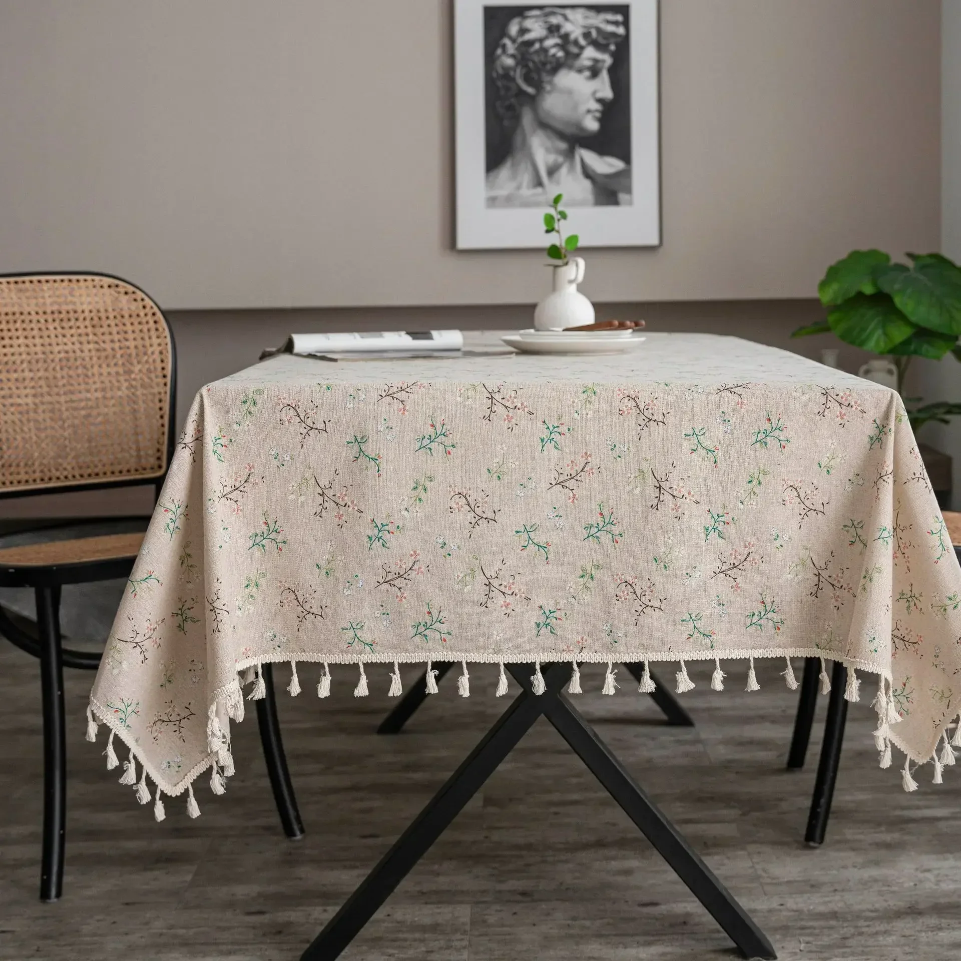 Table Cloths Linen Rectangular Coffee Table Cover Map Towel Christmas Dining Decoration Party Wedding