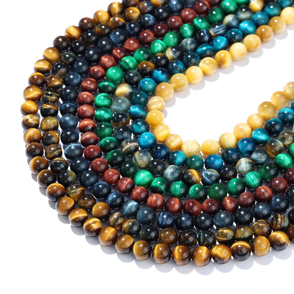 18 Mm Echtes Natürliches Blaues Gelbgold Tiger Auge
