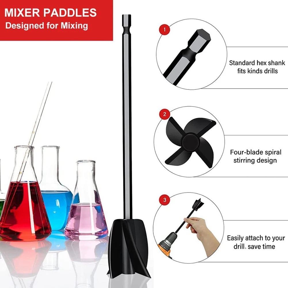 8 Pcs Resin Mixer Epoxy for Powerful Mixing Reusable Multipurpose Epoxy for Drill and Paint Mixer Drill