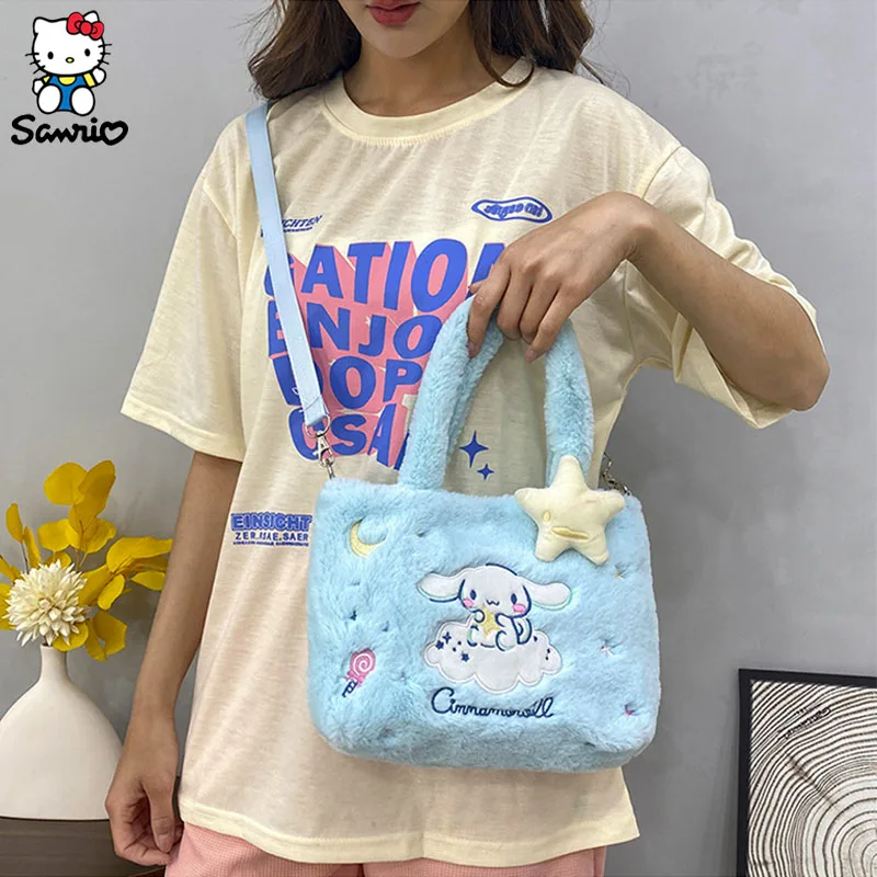 

Kawaii Sanrio Shoulder Bags Cinnamoroll Kuromi My Melody Crossbody bag Handbag Storage Bag children's Messenger Bag Kid Toy Gift