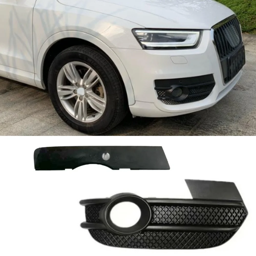 2PCS 2012- Audi Q3 front bumper fog light frame fog lampshade grille 8U0807681A 8U0807379B