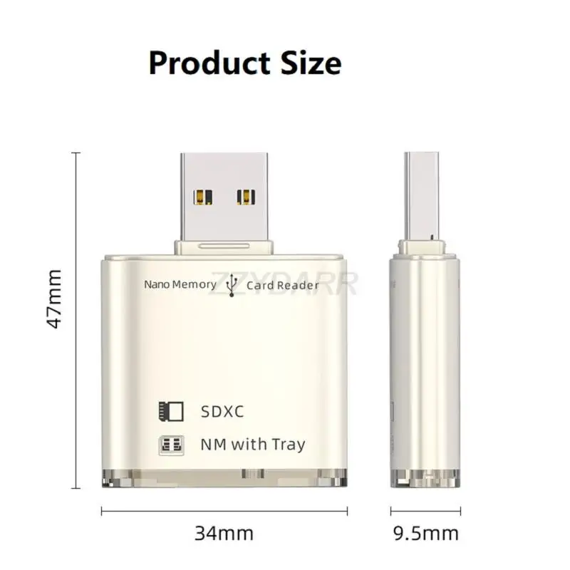 USB3.0 NM 카드 리더기 2 in 1 나노 메모리 카드 및 SD 카드 리더기 Huawei Honor 노트북 용 휴대용 USB NM 메모리 카드 어댑터