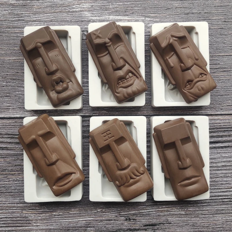 3D Moai Monolith Baking Mold Silicone Cake Decorating Tools Fondant Mould