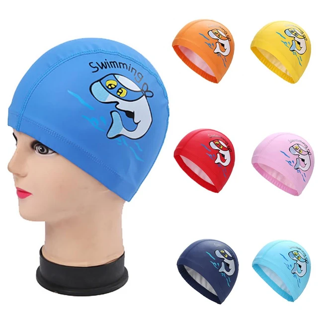 Cartoon Gato Gorro de natación Elástico Impermeable Tela de silicona Pelo  largo Deportes Piscina Sombrero Alta elasticidad Lindo gorro de baño de  moda