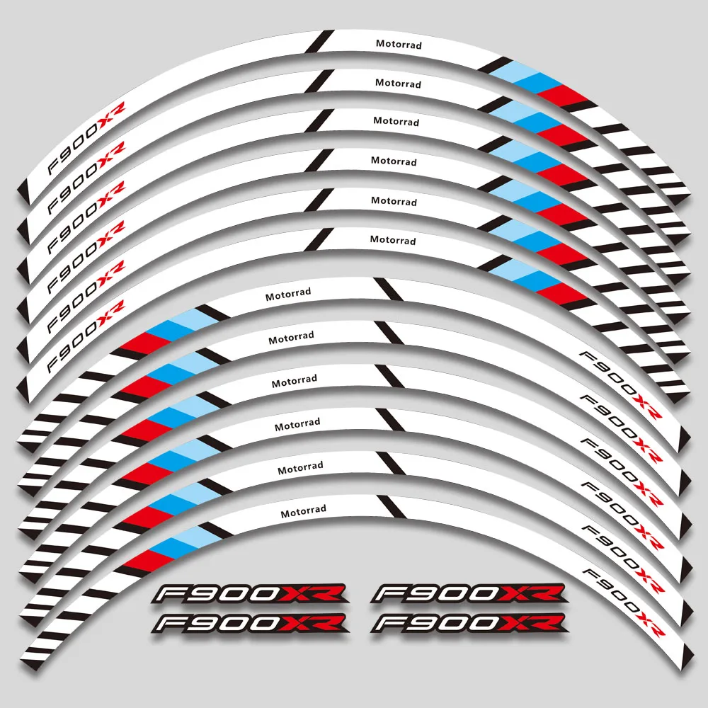 

Motorcycle Wheels Sticker Rim Tire Reflective Stripe Accessories Waterproof Decals Set For BMW F900XR F900 XR F 900 XR f900xr