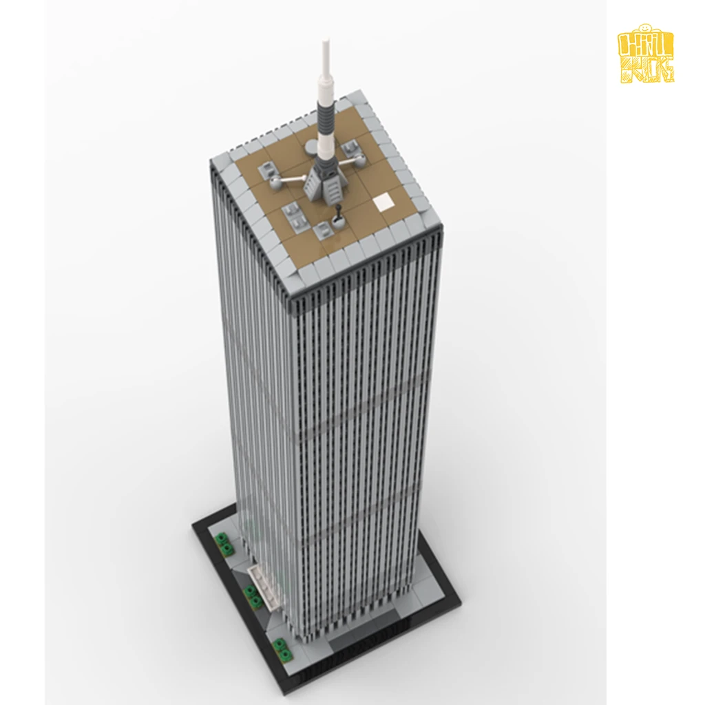 MOC-127129 세계 무역 센터 1 마천루 모델, PDF 드로잉 빌딩 블록 벽돌, 생일 크리스마스 선물