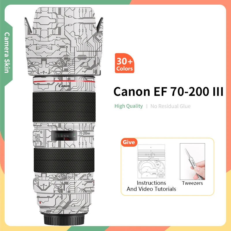 

Для Canon EF 70 200 мм Обложка EF 70-200 мм f/2.8L является фотообъективом Обложка для защиты от царапин защитная пленка зеленая пленка