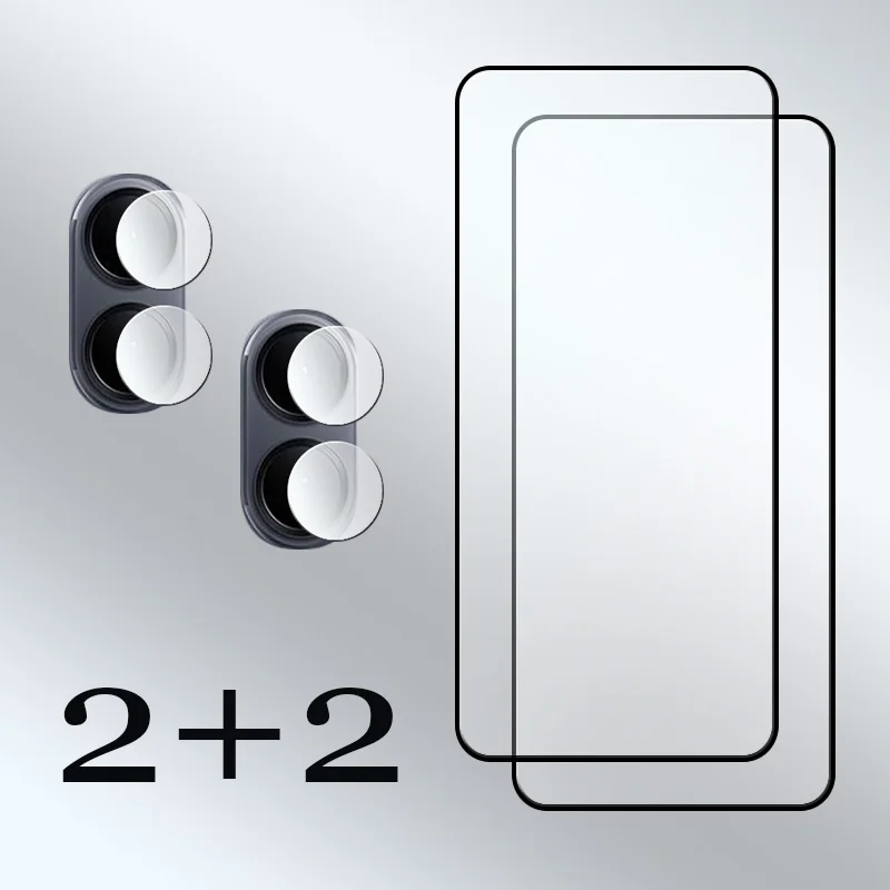 Enhanced Screen Protector with 9H Anti-Scratch Glass & Soft Fiber Camera Lens Film - Full Coverage