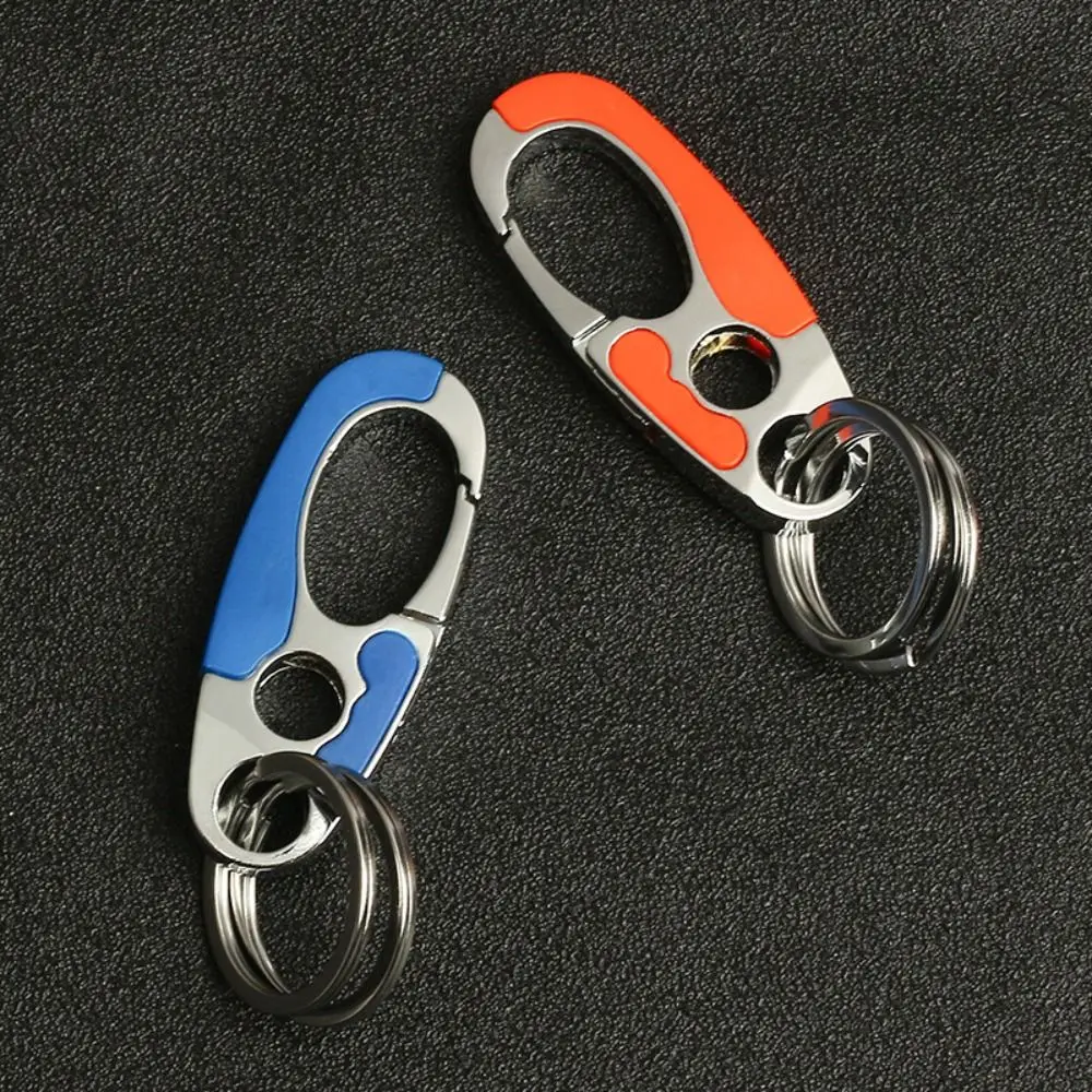 

Keys Organizer Double Ring Keychain Key Ring Metal Key Buckle Car Keychain Business Bag Charms Car Key Holder Small Gift
