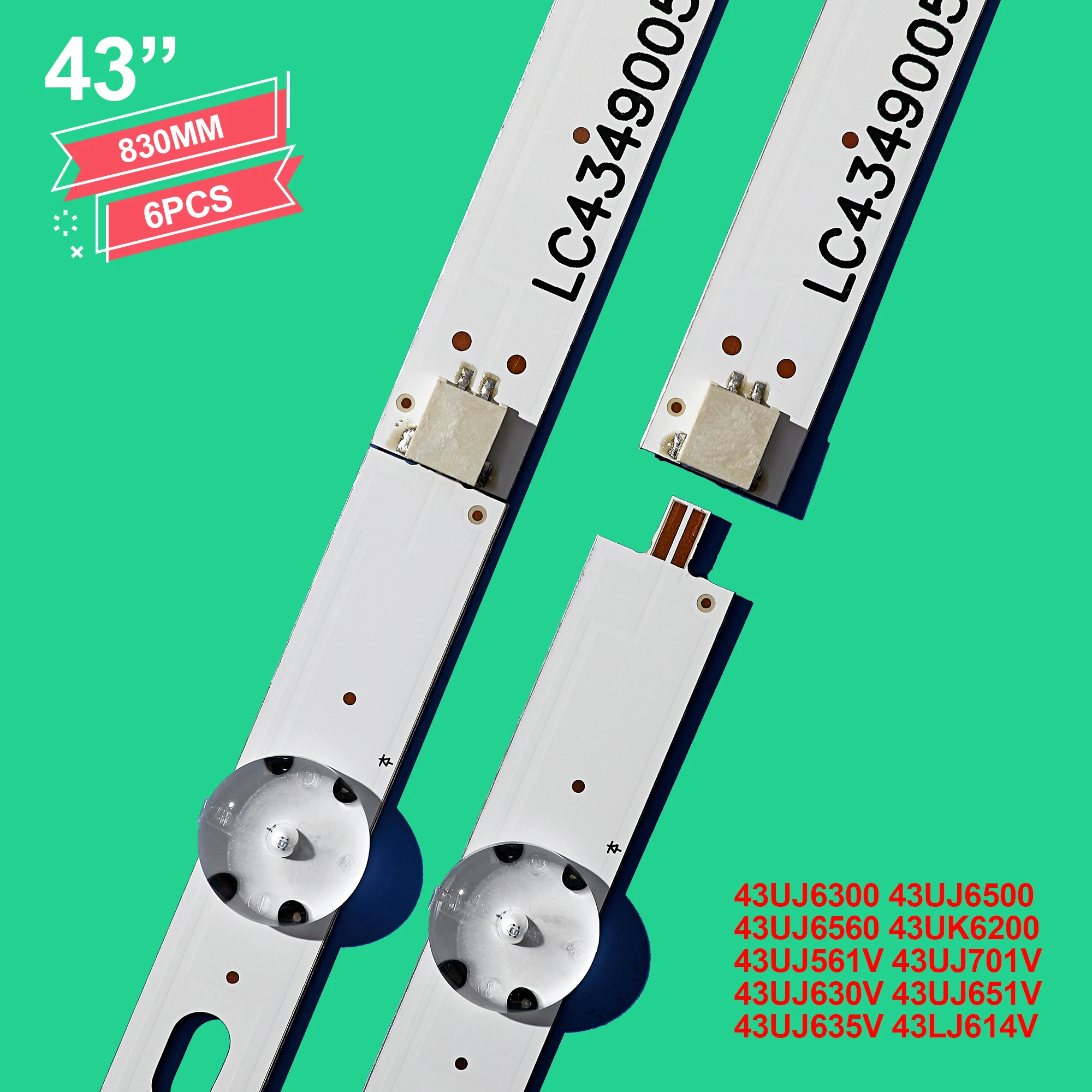6PCS-7LED-LED-backlight-strip-for-LG-43LJ5500-43UJ6300-43UJ634V ...