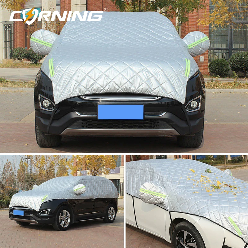 Thickened Sunscreen Insulation Half Car Cover Waterproof Outdoor