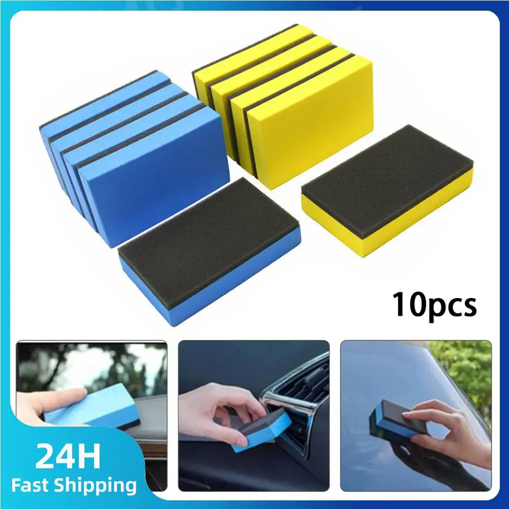 2/5/10/20Pcs Car Ceramic Coating Sponge Applicator Glass Nano Wax Coat Applicator Pads Sponges For Auto Waxing Polishing