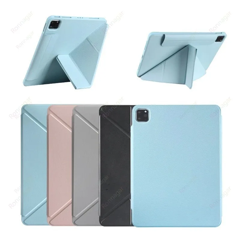 Slim Folio Stand Tablet Cover with Y-Folding Design and Multi-Angle Viewing, Auto Wake/Sleep Function,
