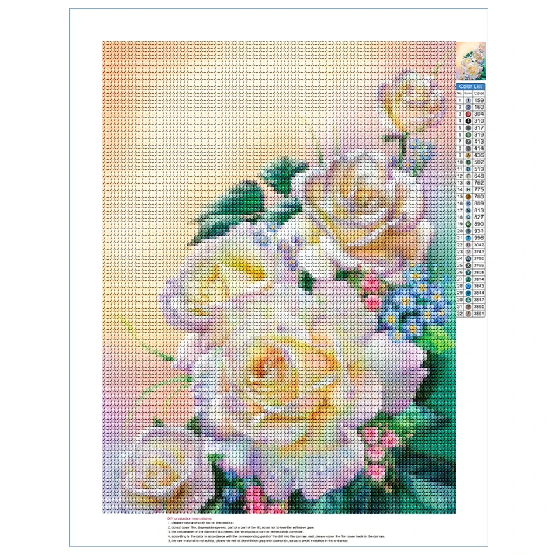 Flowers Diy 5d Diamond Painting Kits Full Square/round Drill Mosaic  Rhinestone - Diamond Painting Cross Stitch - Aliexpress