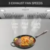 Hermitlux 30 inch Built-in/Insert Range Hood, 600 CFM 3 Speed Vent Hood, Ducted/Ductless Convertible, Charcoal Filters 2