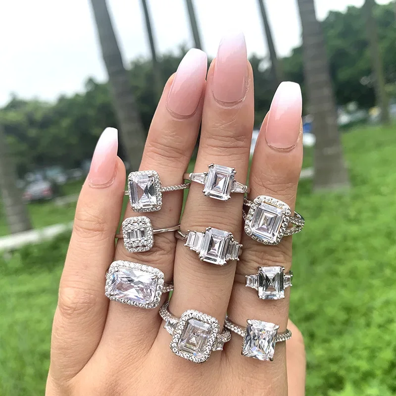 

SCR058 Classic personality Sparkle s925 sterling Silver fashion ring