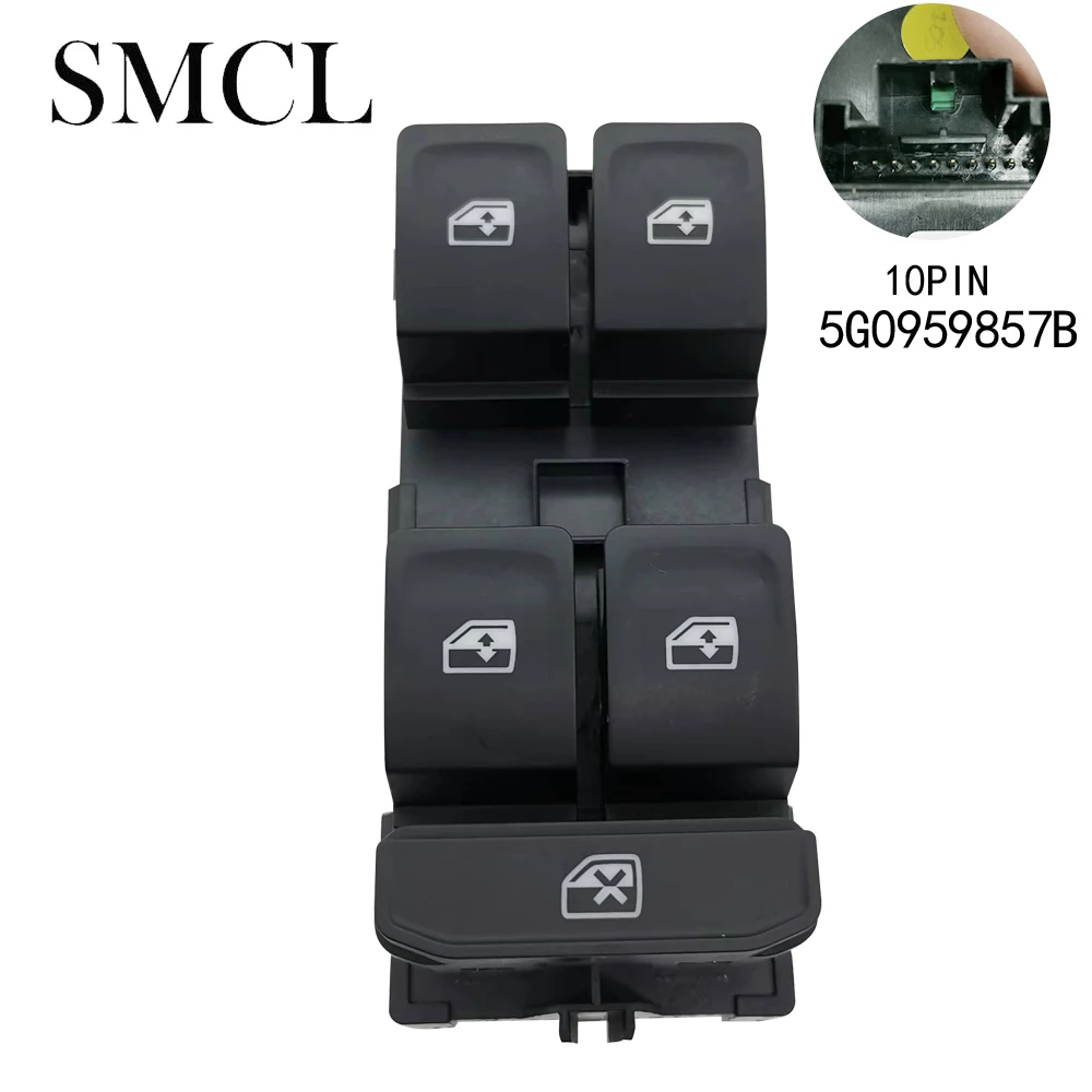 

5G0959857B POWER WINDOW SWITCH For VW Golf 2014-2021 Passat 2015-2022