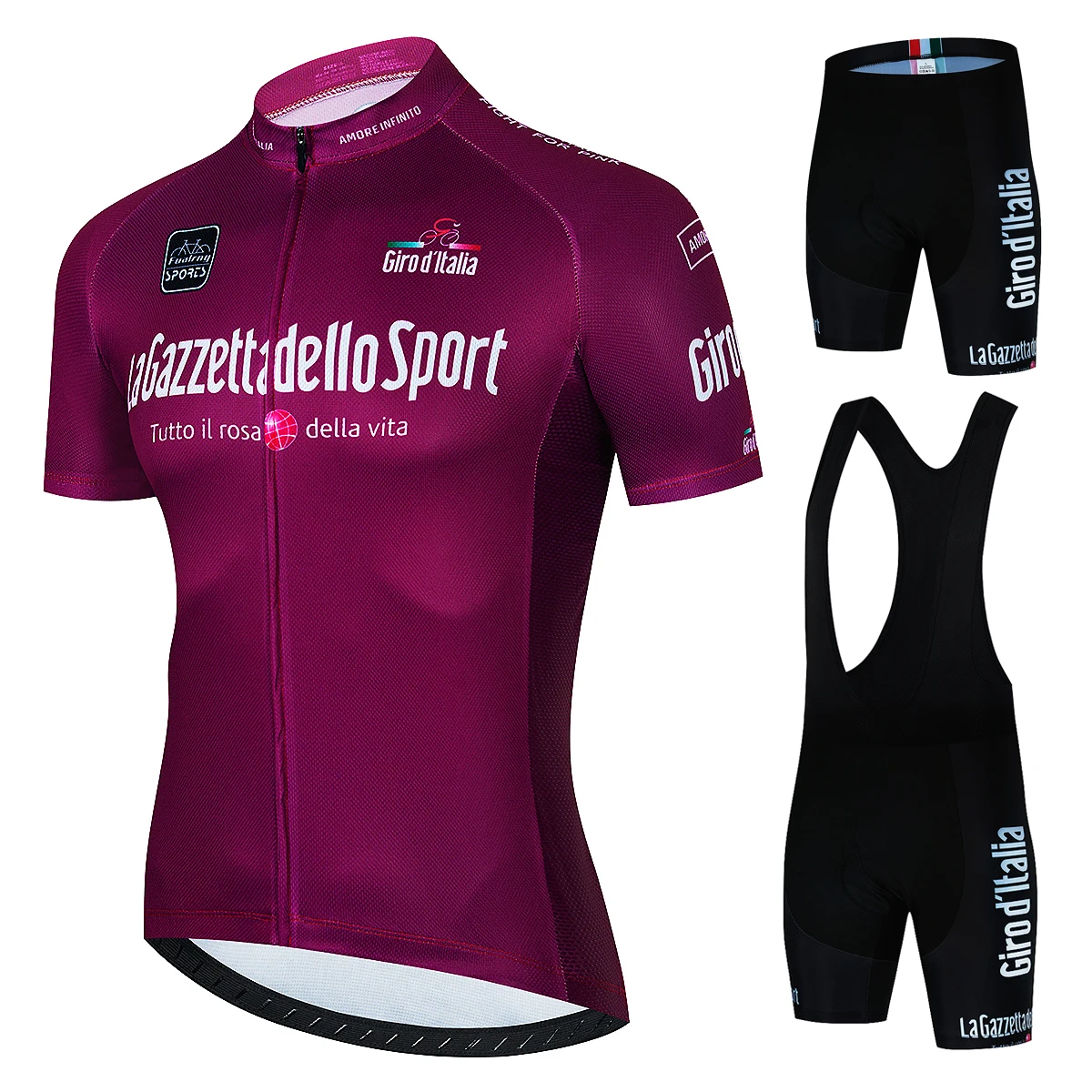 Cycling jersey set cycling jersey cycling suit Tour De Italy D'ITALIA Cycling Jersey Sets Men's Bicycle Short Sleeve Cycling Clothing Bike maillot Jersey + Bib Shorts