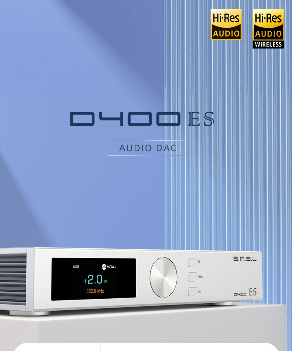 SMSL D400ES Audio DAC MQA MQA-CD Hires ES9039MSPRO