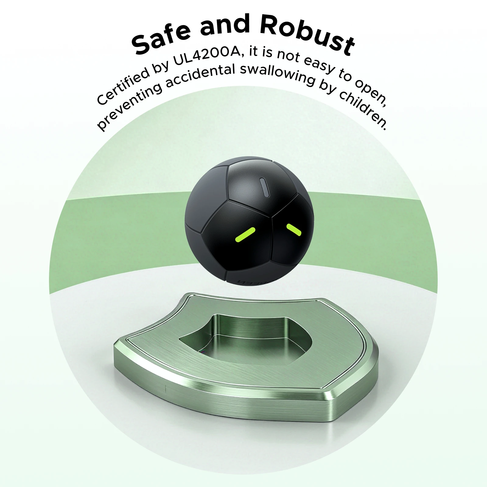 Soccer-Shaped UGREEN FineTrack Smart GPS Tracker | 5-Year Battery | IP68 Waterproof