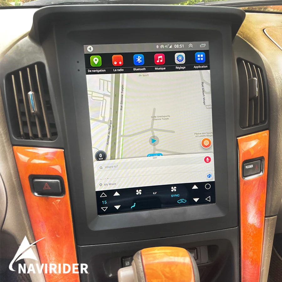 Android13VerticalScreenCarRadioCarplayForLexusRX300Toyota