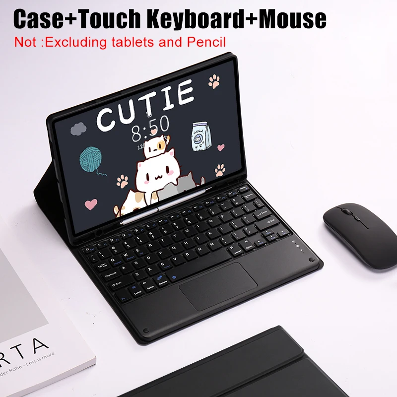 LED Magic Keyboard Case with Wireless Mouse Integration