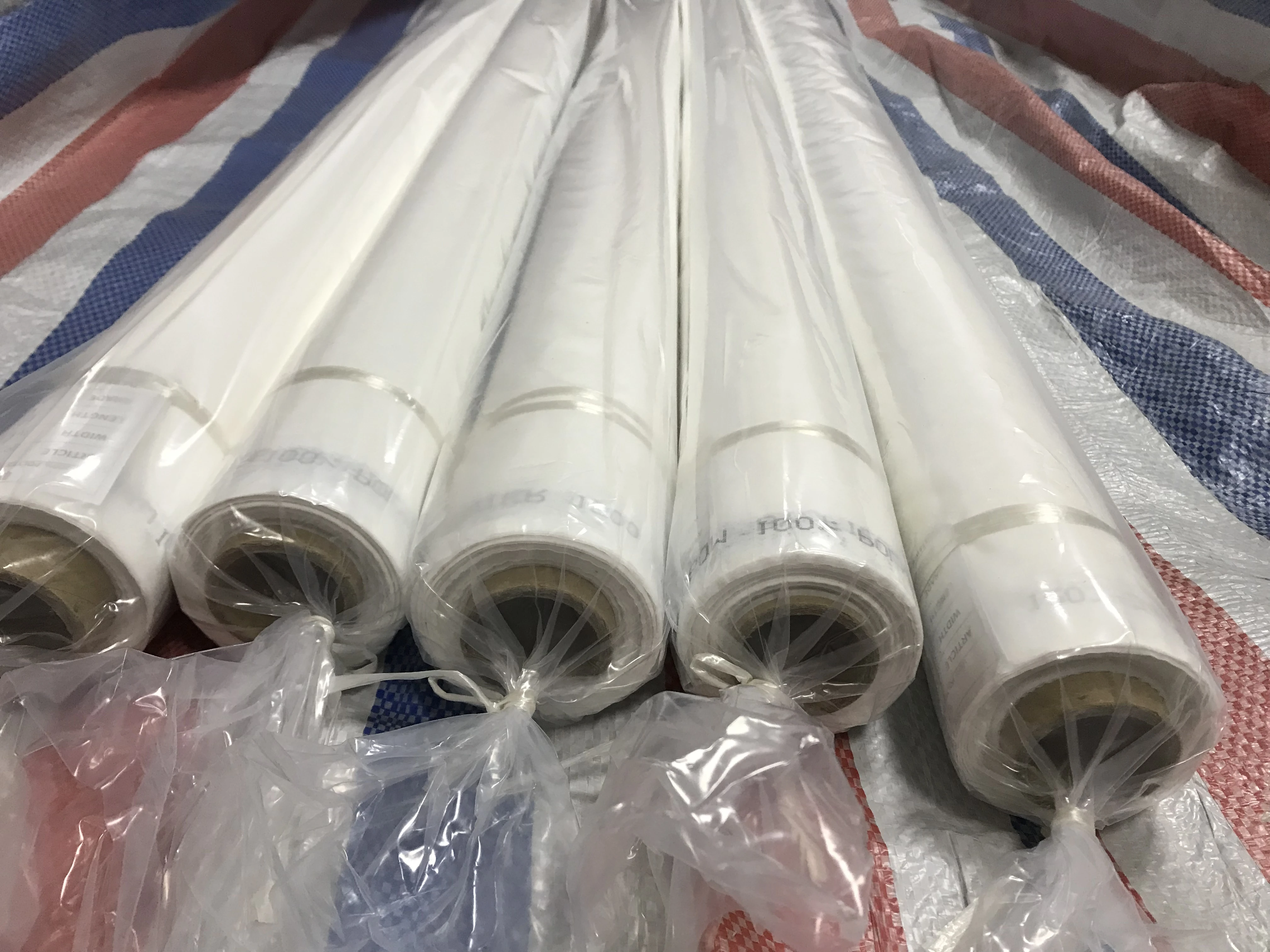 מסך הדפסה משי 43T - 127 סנטימטרים רחב, רשת פוליאסטר להדפסה, בד רשת מודפס, בד לוח הדפסה.