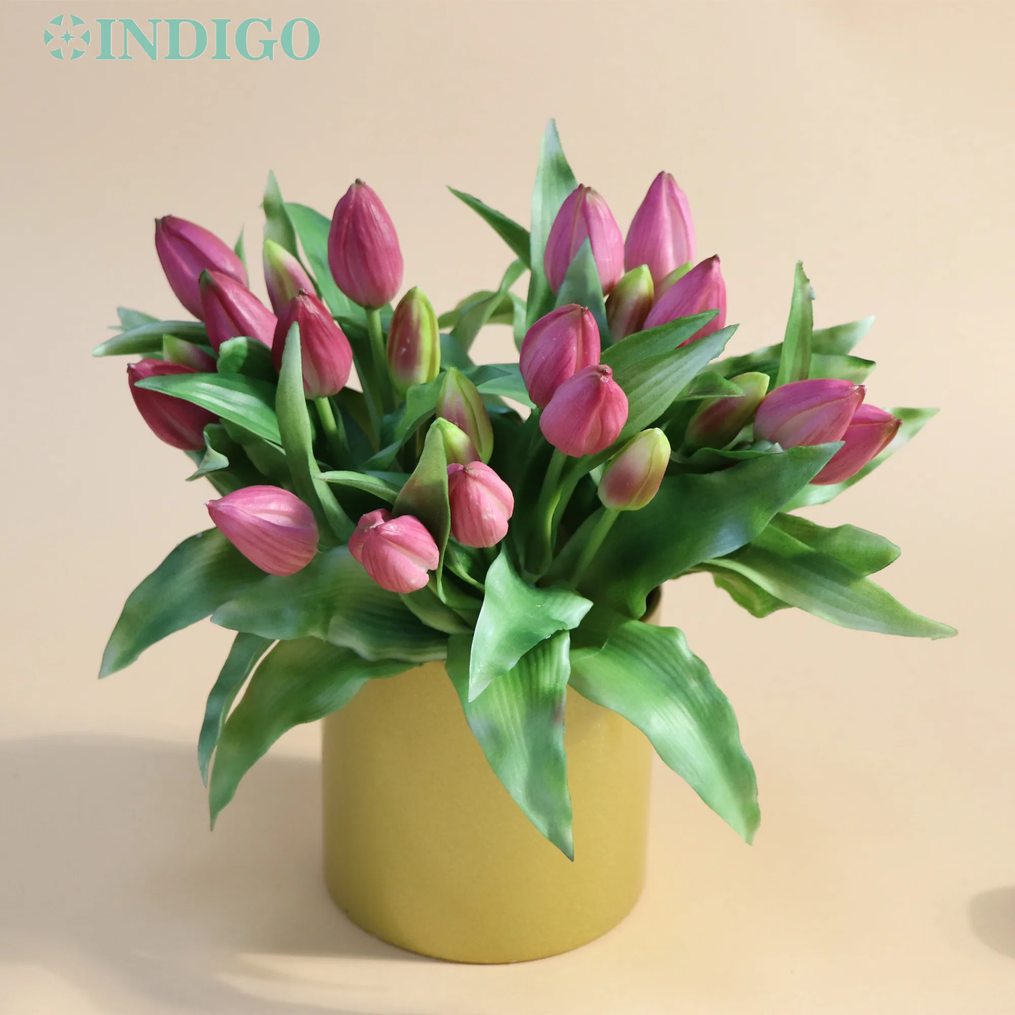 

Spring Purple Tulip Bud Bouquet 9PCS Calla 28CM Real Touch PE Silicone Artificial Flower Wedding Home Party Decoration - INDIGO