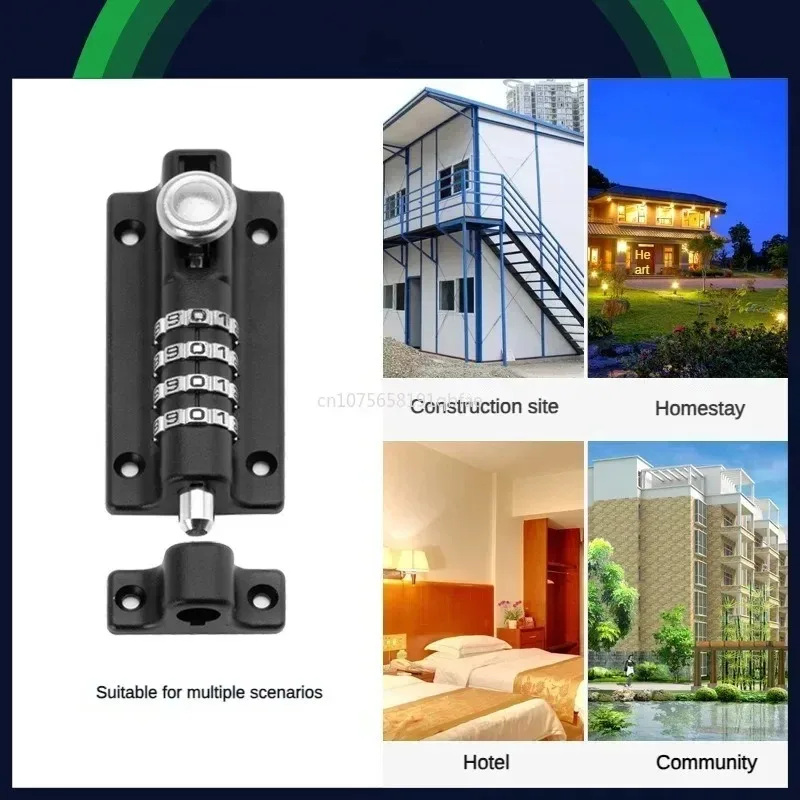 Combination Padlock Security Zinc Alloy Anti-Theft Bolt Mechanical Digital Combination Code Lock Wooden Door Storage Cabinet Tongue Cam Lock