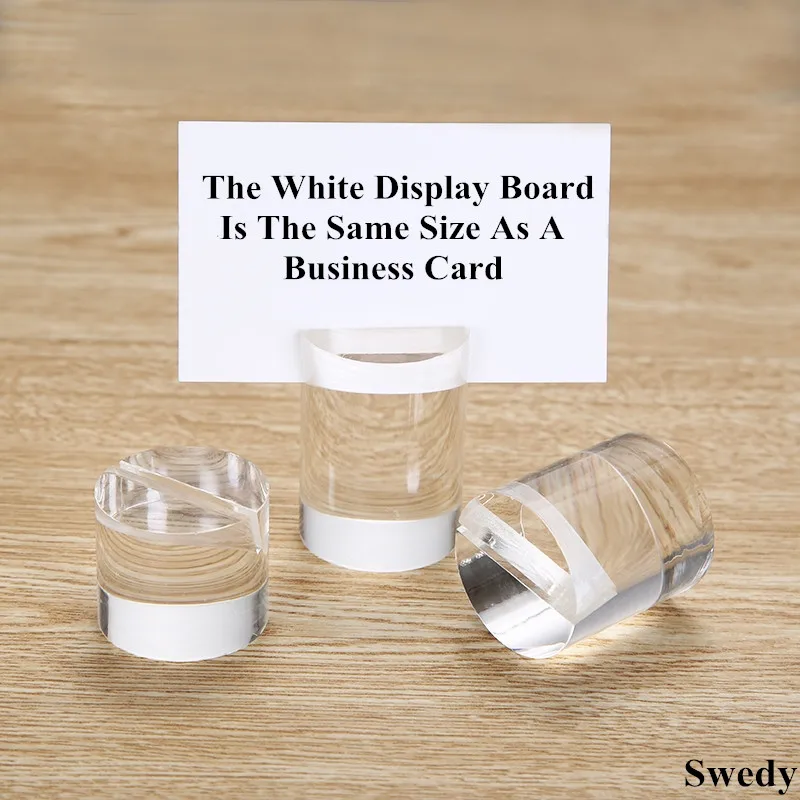 Mini Table Acrylic Sign Holder Numbers Display Stands Business Name Card Menu Holder Place Card Holder